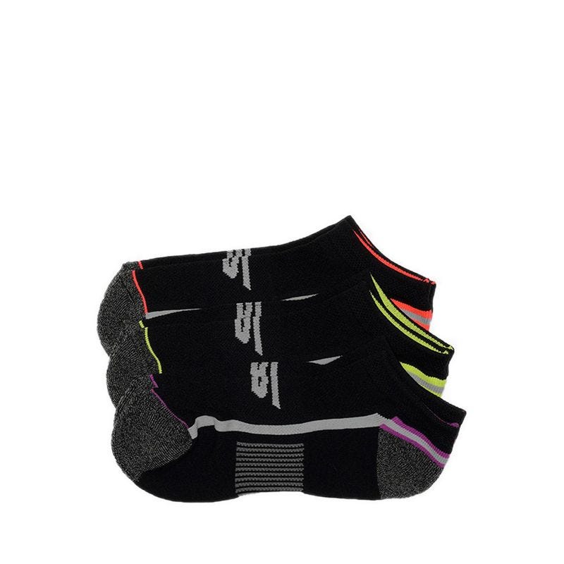 3Pk Womens Extended Terry Low Cut Socks - Black