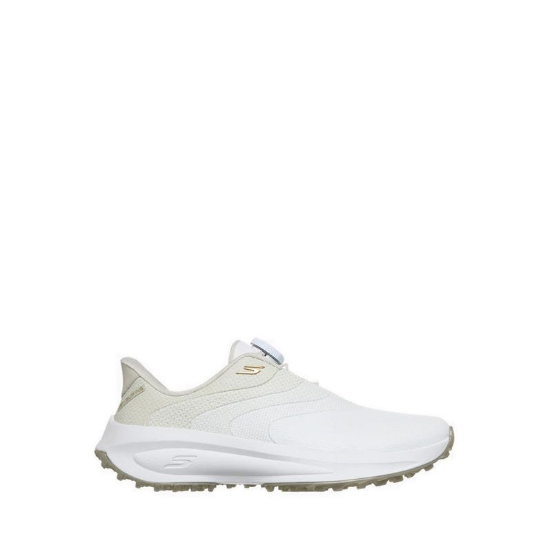 Flow SI Women's Golf Shoes - White Synthetic/Natural Trim