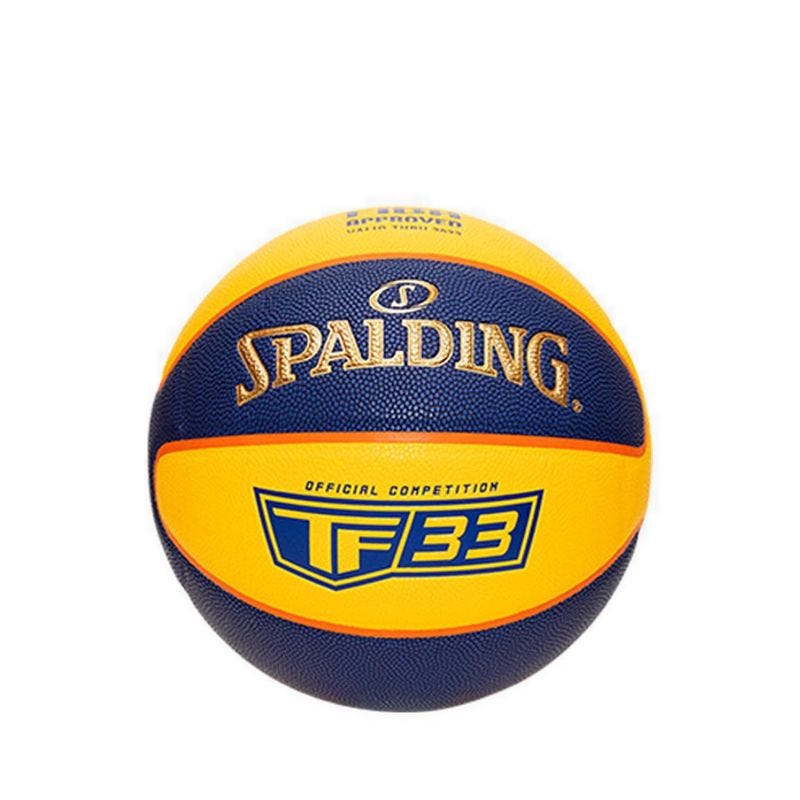 TF33 Official 3x3 Game Size 6 Composite Unisex Basketball - Yellow/Blue