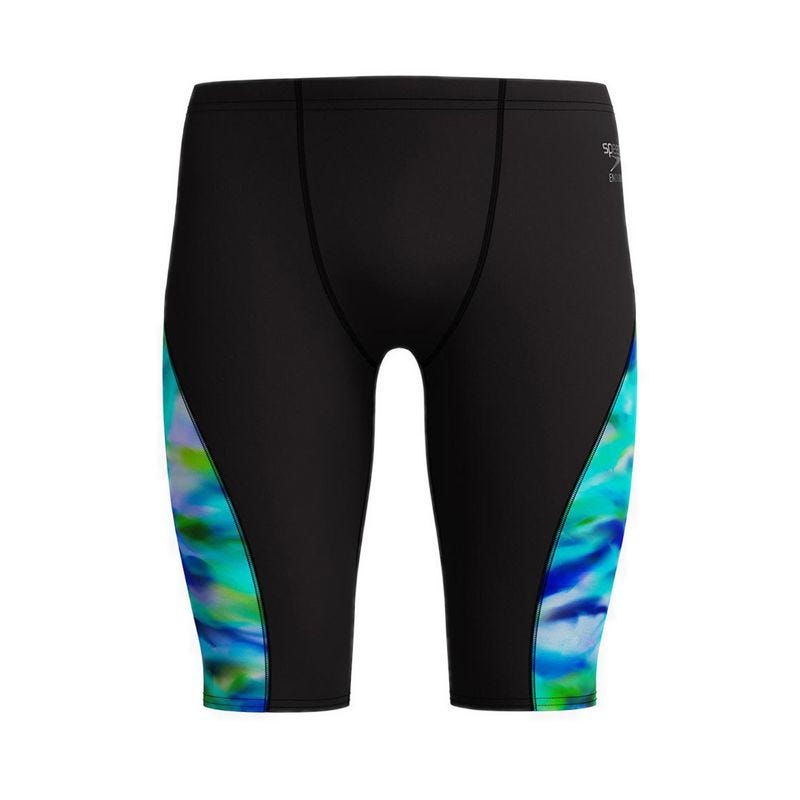 Mens Spliced Printed Jammer - Turquoise