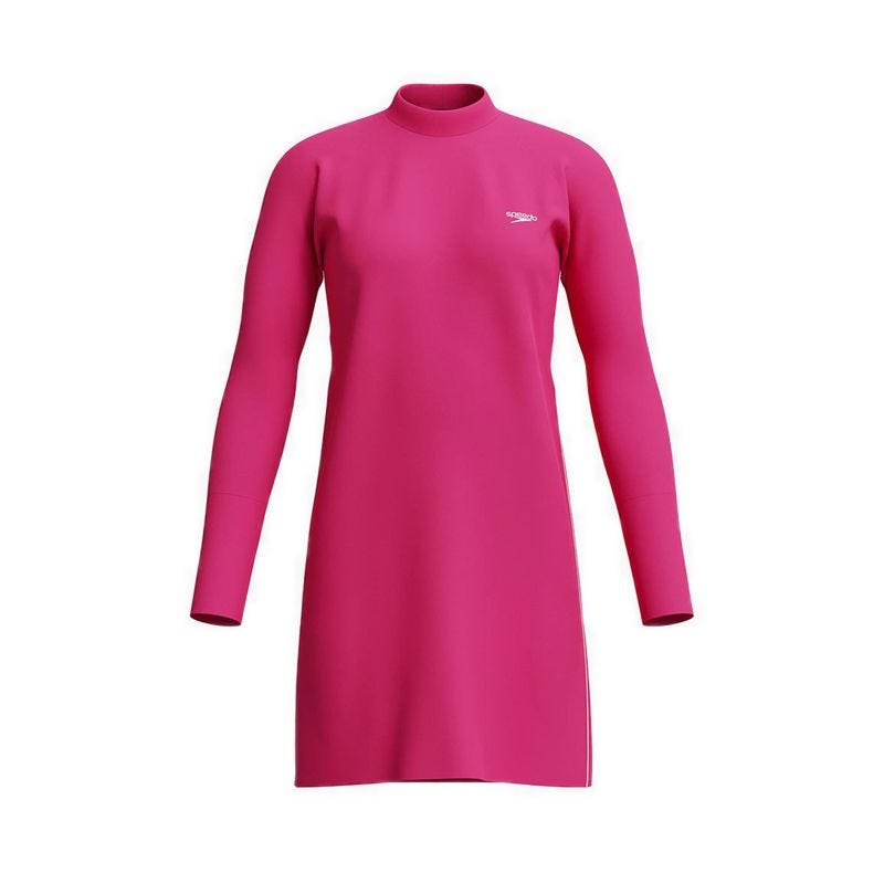 Womens Endurance+ Modesty Swim Tunic Rash Guard - Margarita Pink