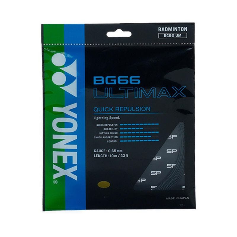 Yonex Gut BG66 Ultimax 65 10M Badminton Strings - Black