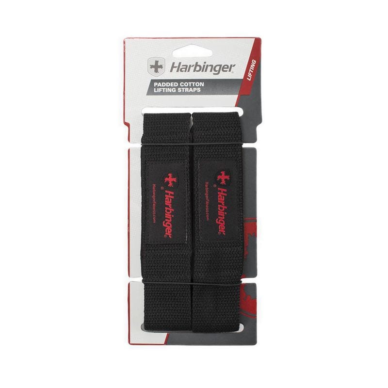 Harbinger Padded Cotton Lifting Straps 21.5" Black