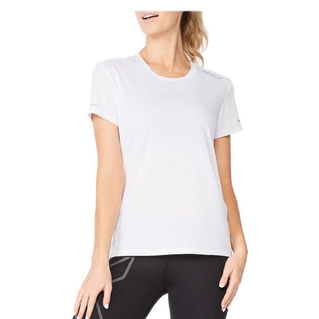 2XU Aero Women's T-shirt - Technical - White/Silver Reflective