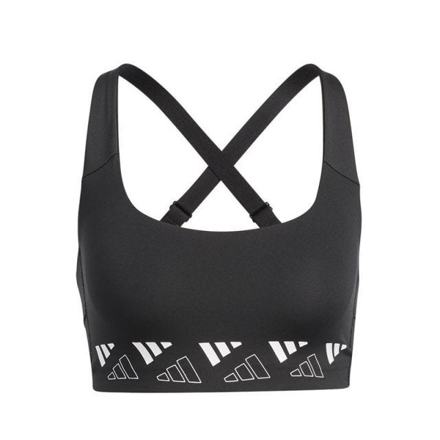 Adidas Powerimpact Training Medium-Support Logo Women Sport Bra - Black