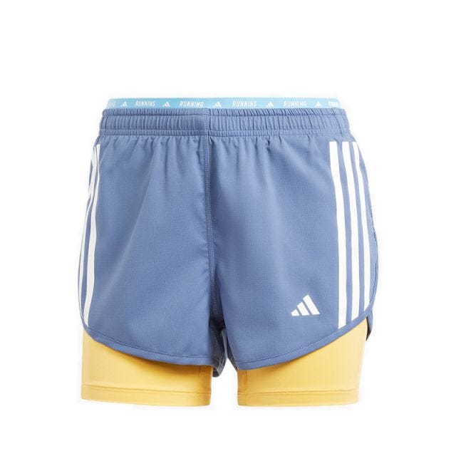 adidas Own the Run 3-Stripes Women's 2-in-1 Shorts - Preloved Ink