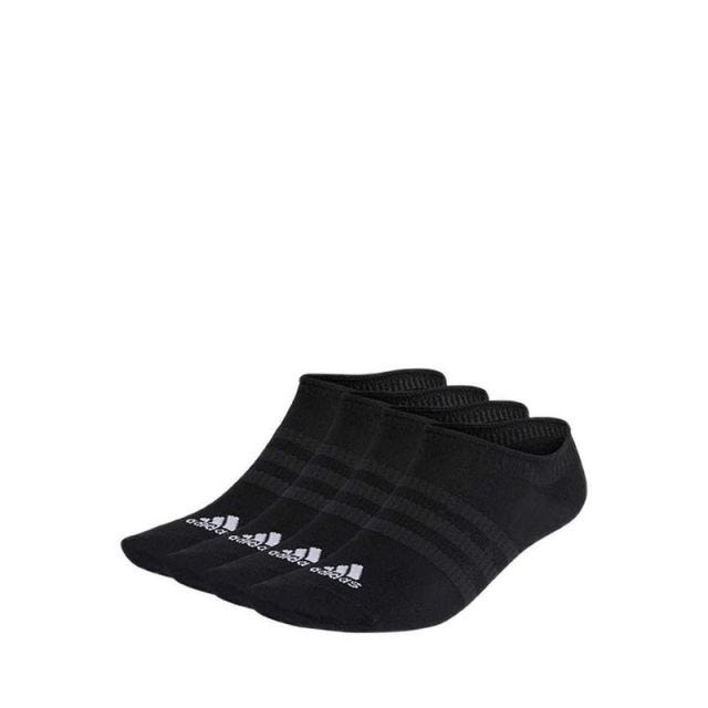 Adidas Unisex Thin and Light No-Show Socks 3 Pairs - Black