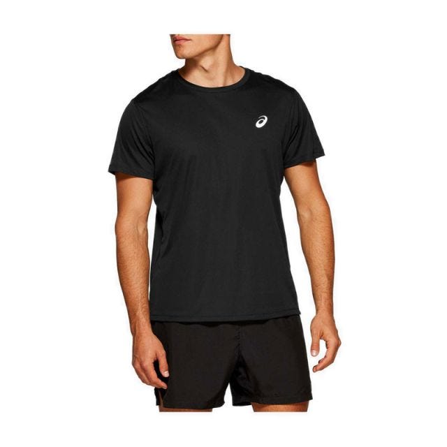 ASICS SILVER MEN'S SS TOP - BLACK