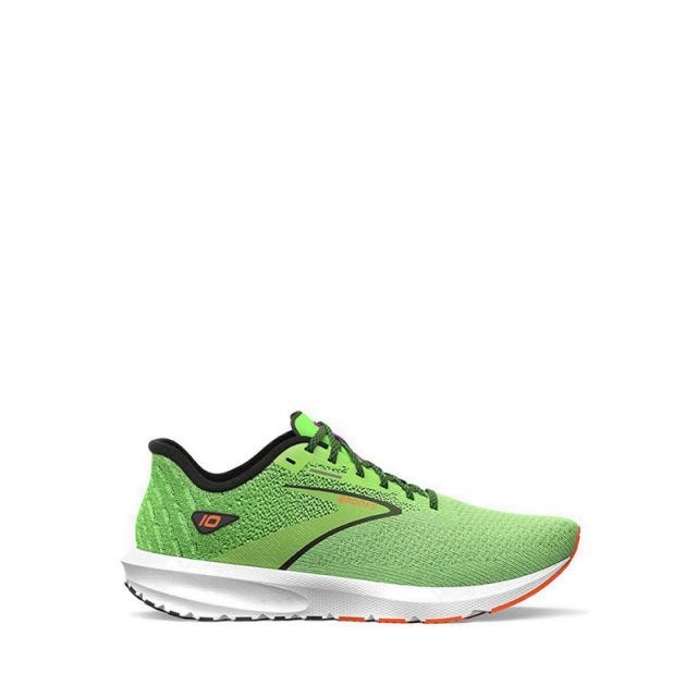 Brooks Launch 10 Men's Running Shoes - Green Gecko/Red Orange/White