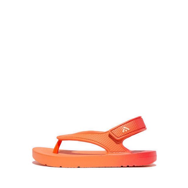 Iqushion Kid's Toddler Ombre Ergonomic Flip-Flops - Red Coral