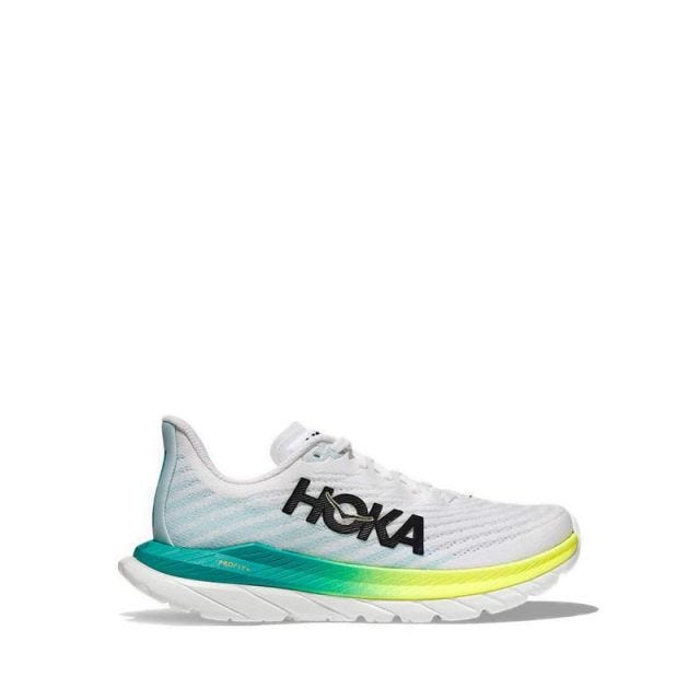 Hoka Mach 5 Men's Running Shoes - White/Blue Glass