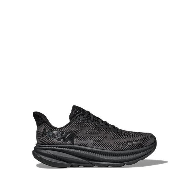 Hoka Clifton 9 Wide Men's Running Shoes - Black/Black