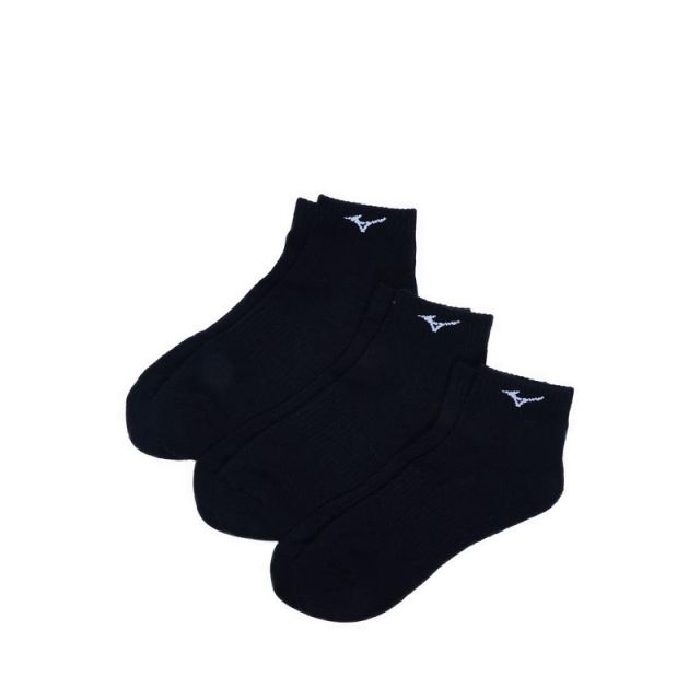Mizuno Short Length Golf Socks 3p Unisex's Socks - Black