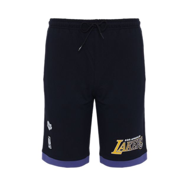 NBA LAKERS SHORTS WITH TRIMMING - BLACK