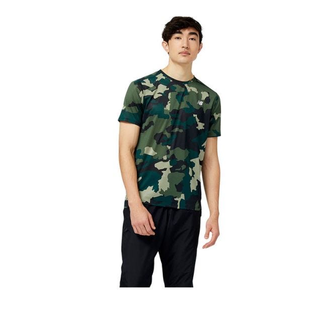 New Balance Printed Accelerate Men's T-shirt - Camo Green