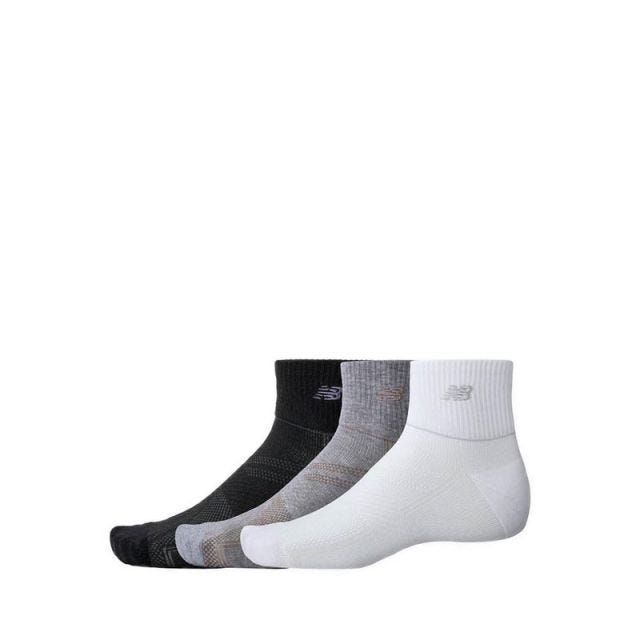 New Balance Running Repreve Ankle 3 Pack Unisex Socks - Beige