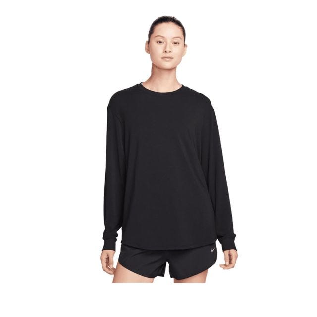 One Relaxed Women's Dri-FIT Long-Sleeve Top - Black