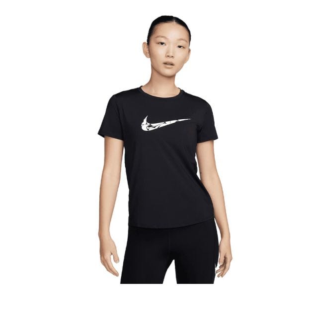 One Swoosh Women's Dri-FIT Short-Sleeve Running Top - Black