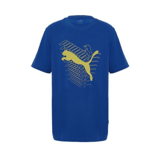 Puma Graphics Cat Tee Men's T-Shirt - Blue