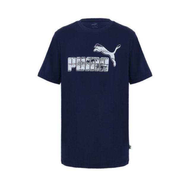 Puma Graphics No. 1 Logo Tee Men's T-Shirt - Navy
