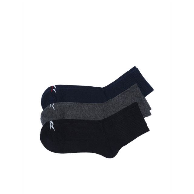 Reebok 3P Quarter women's Socks - Grey Melange/Navy/Black