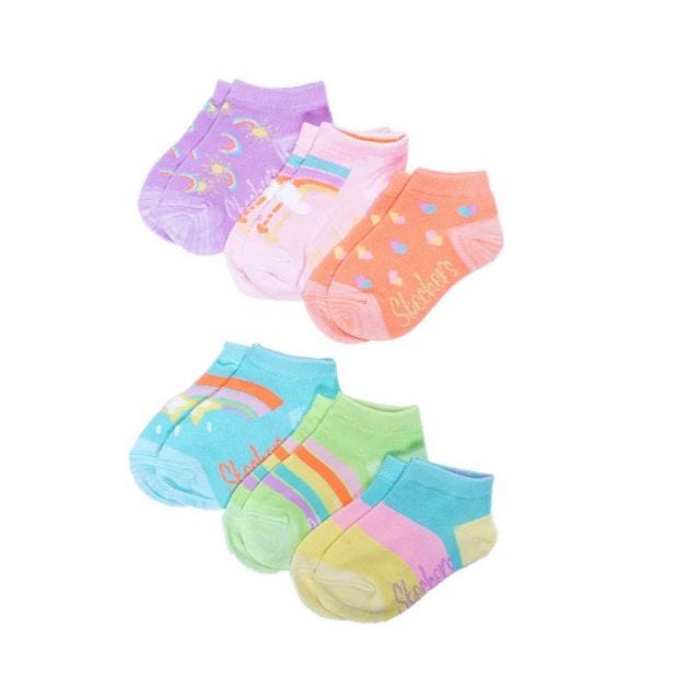 SKECHERS GIRL 6PK LOW CUT Girls's Socks - MIXED COLORS