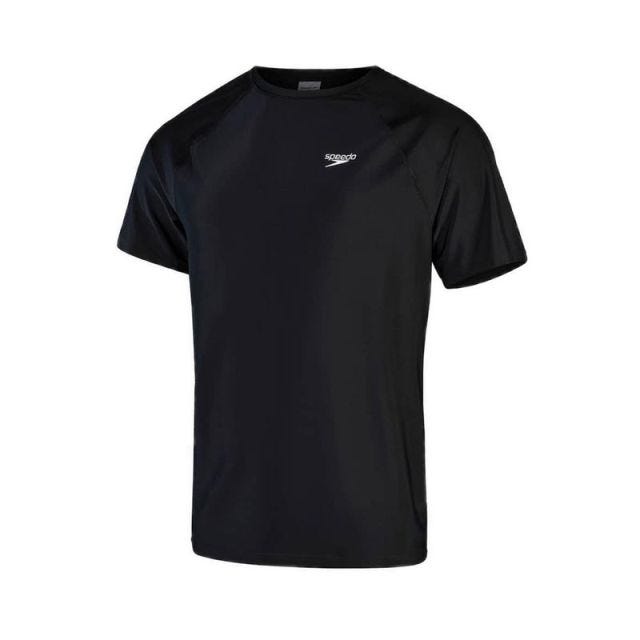 Speedo Essential Men Short Sleeve Swim Tee - Black