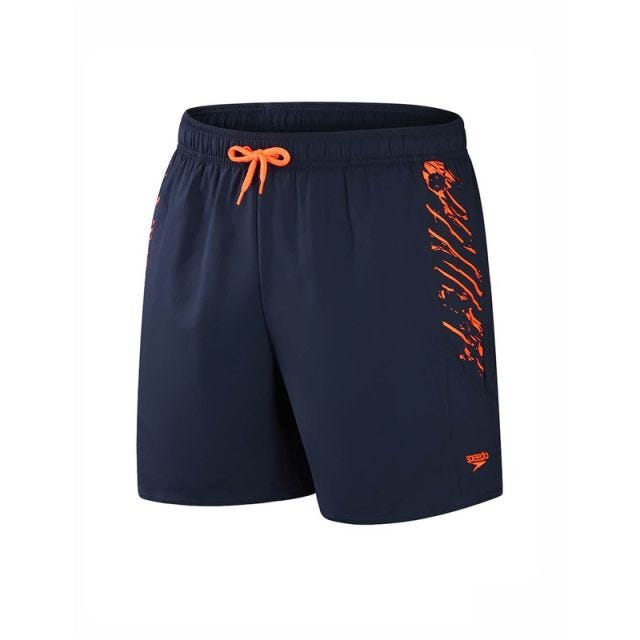 Speedo Mens Sport Printed 16" Watershorts - Navy