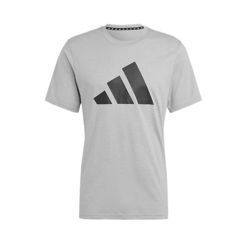Adidas Train Essentials Feelready Logo Men's Training T-Shirt - MGREYH/Black