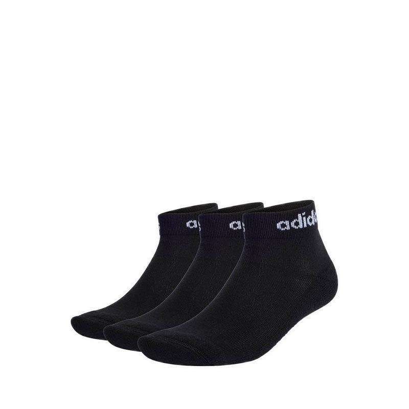 Adidas Unisex Think Linear Ankle Socks 3 Pairs - Black