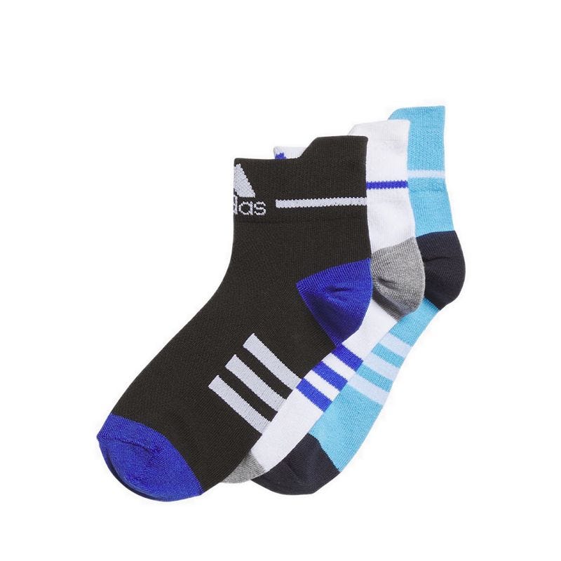 adidas Mesh Ankle Socks 3 Pairs Unisex Kids -  Black