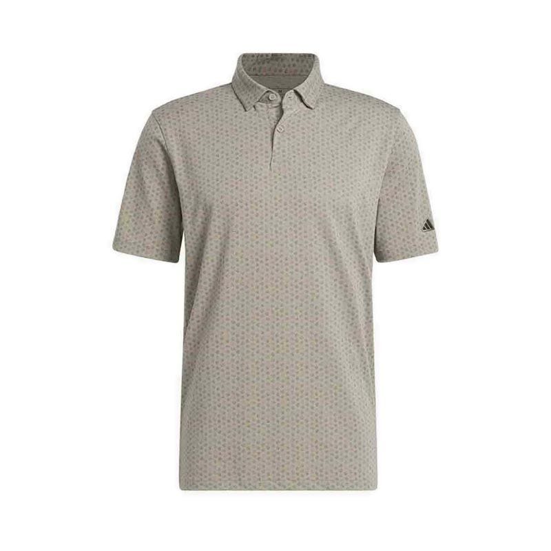 ADIDAS GOLF GO-TO PRINT MEN'S  POLO - SILVER