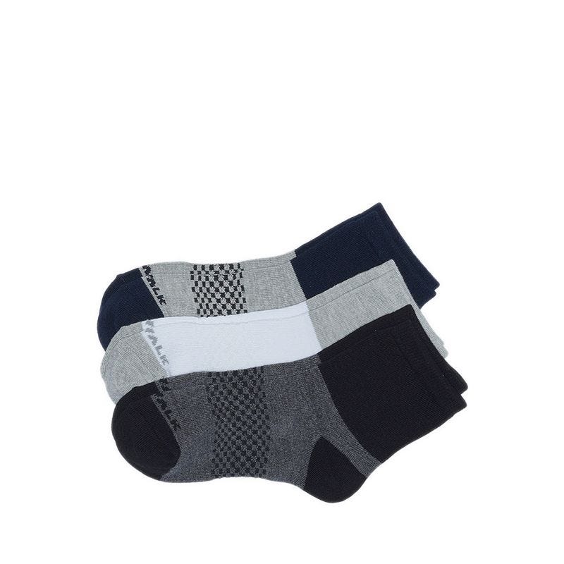 Boys Quarter Socks 3prs- Multicolor