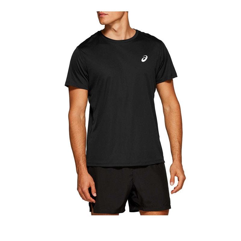 ASICS SILVER MEN'S SS TOP - BLACK