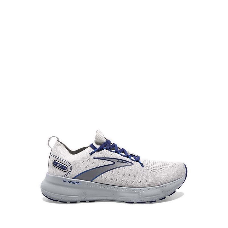 Brooks Glycerin Stealthfit 20 Men's Running Shoes - Oyster/Alloy/Blue Depths