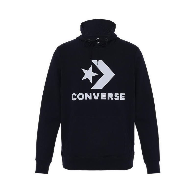 Converse Standard Fit Center Front Large Logo Star Chev Men's Hoodie Ft - Converse Black