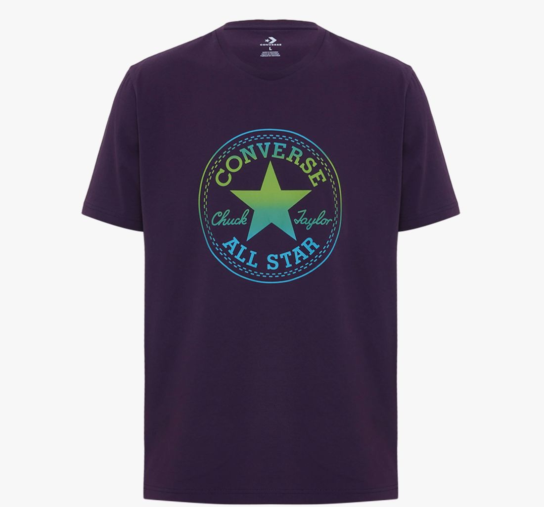 Converse Men's T-Shirt - CONX2MT1101U - Purple