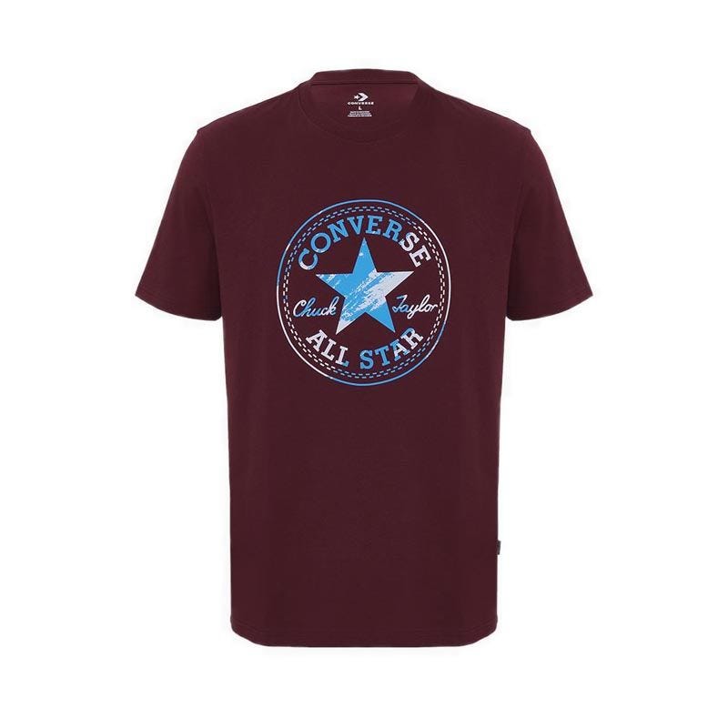 Converse Men's T-Shirt - CONXLZ4102MR - Maroon