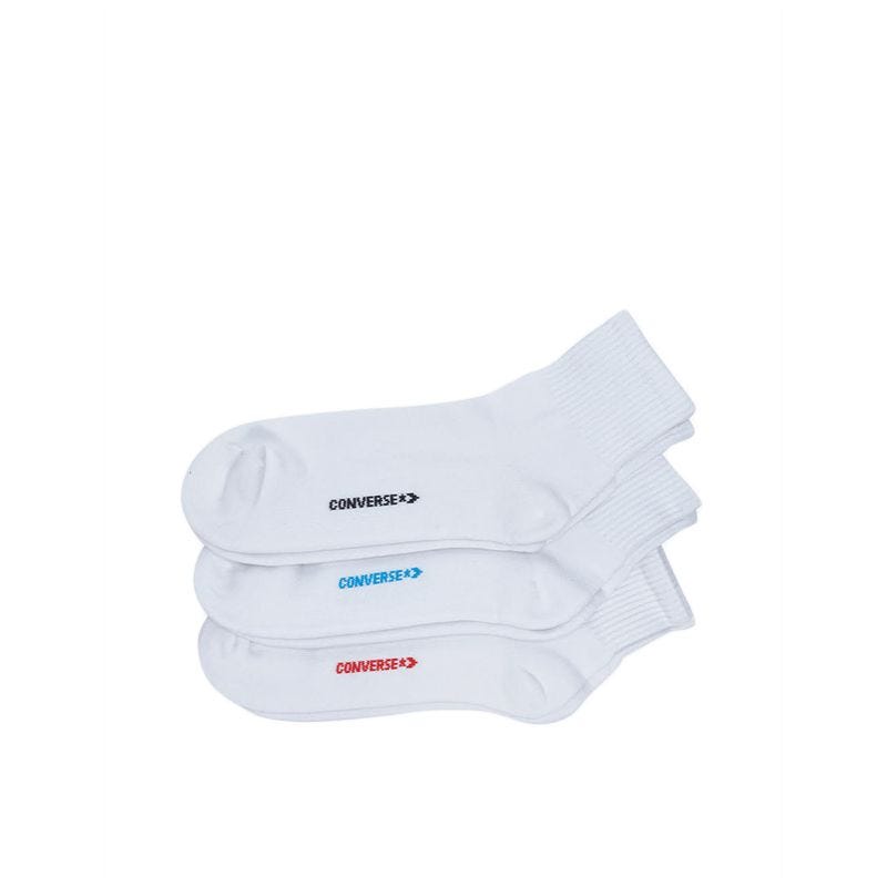 Converse Quarter Men's Socks 3 Pairs - White