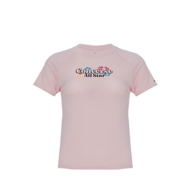 Converse Kids Raglan Girl's T-Shirt - BABY PINK