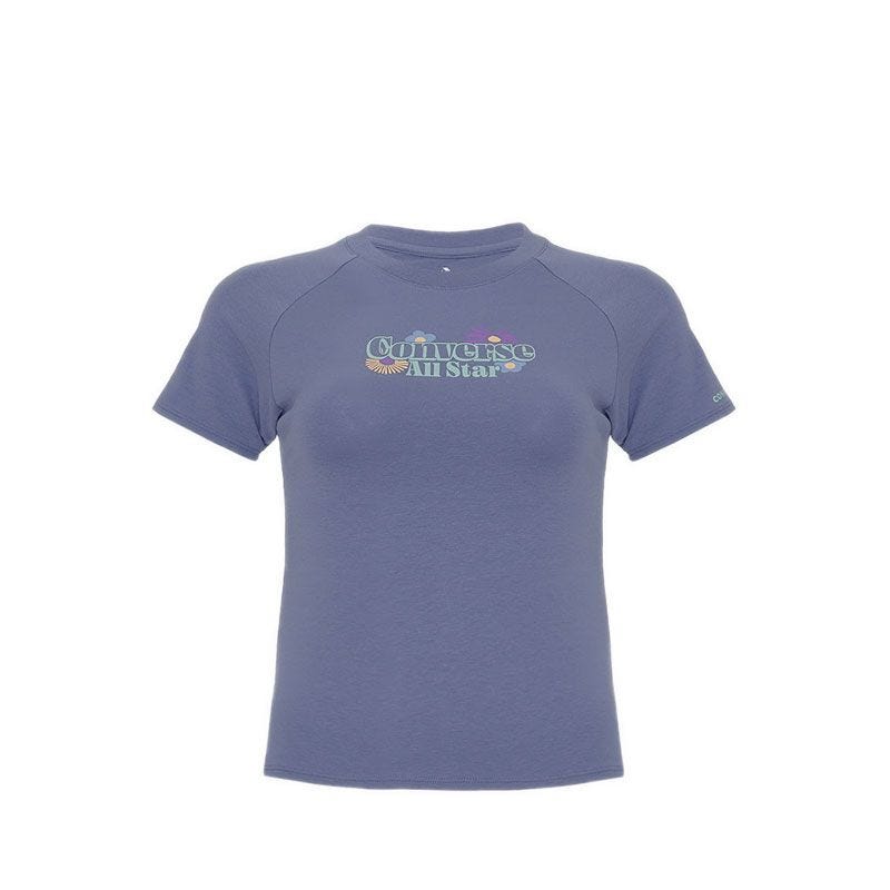 Converse Kids Raglan Girl's T-Shirt - DOVE GREY