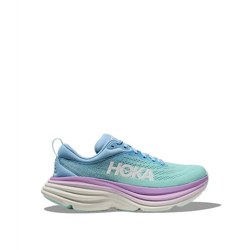 Hoka Bondi 8 Women's Running Shoes - Airy Blue/Sunlit Ocean
