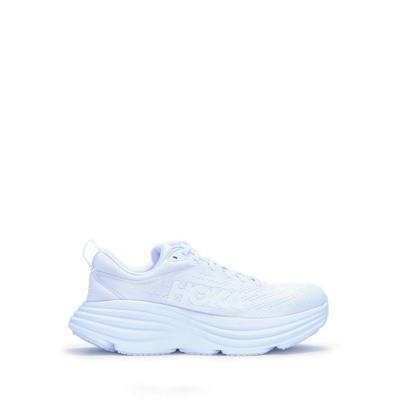 Hoka BONDI 8 Women's Running Shoes - White/White