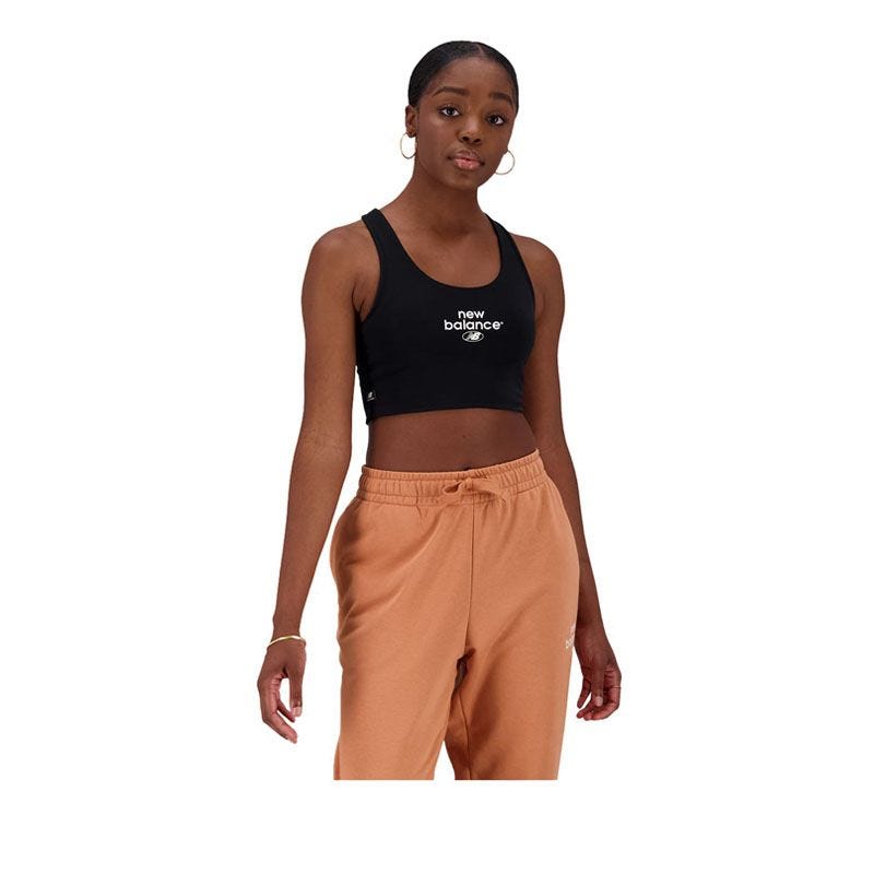 New Balance Essentials Reimagined Cotton Spandex Women's Bra - Black