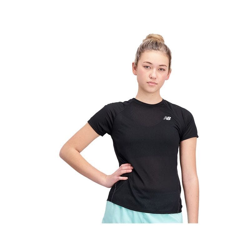 New Balance Impact Run Women's Short Sleeve  - Black