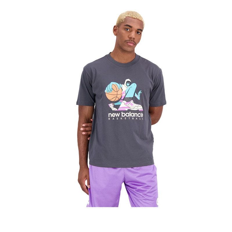 New Balance Hoops Cotton Jersey Men's T-shirt - Beige