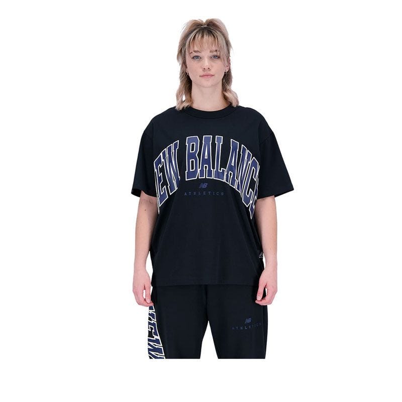 New Balance Uni-ssentials Warped Classic Jersey Unisex's T-shirt - Black