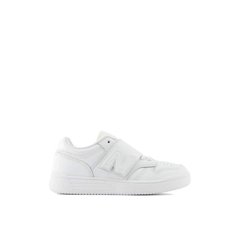 New Balance 480 Bungee Lace with Top Strap Boys Sneakers Shoes - White