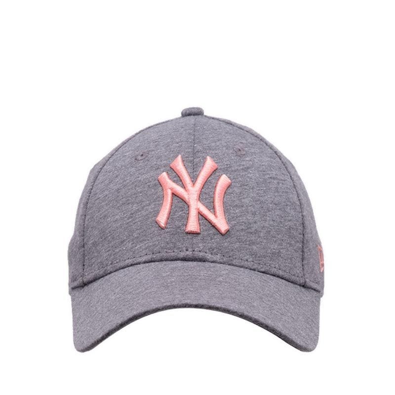 New Era 940 New York Yankees Pink Logo Women's Cap - Grey