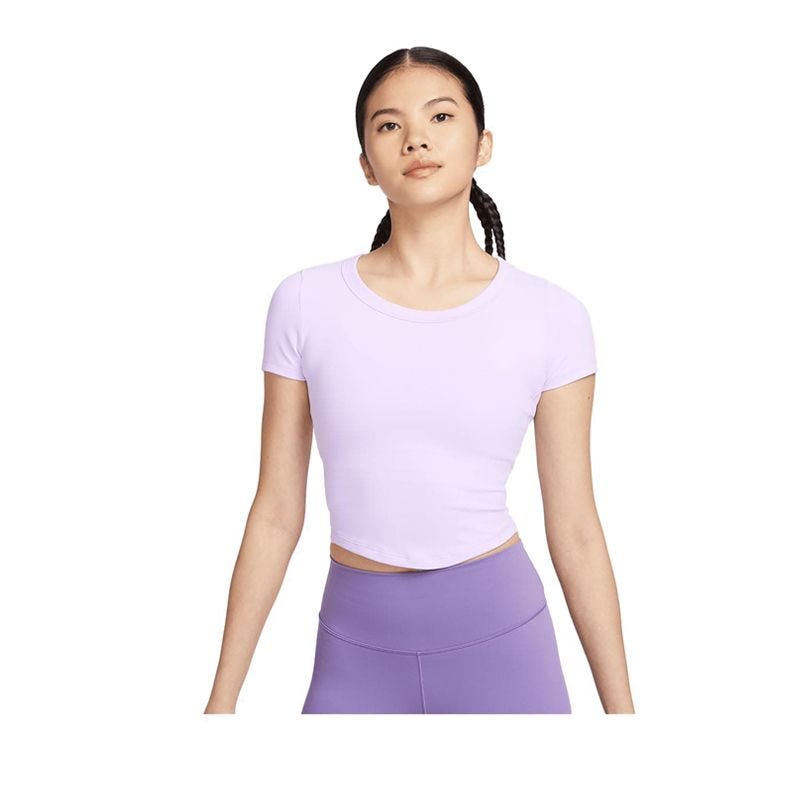 One Fitted Women's Dri-FIT Short-Sleeve Cropped Top - Purple